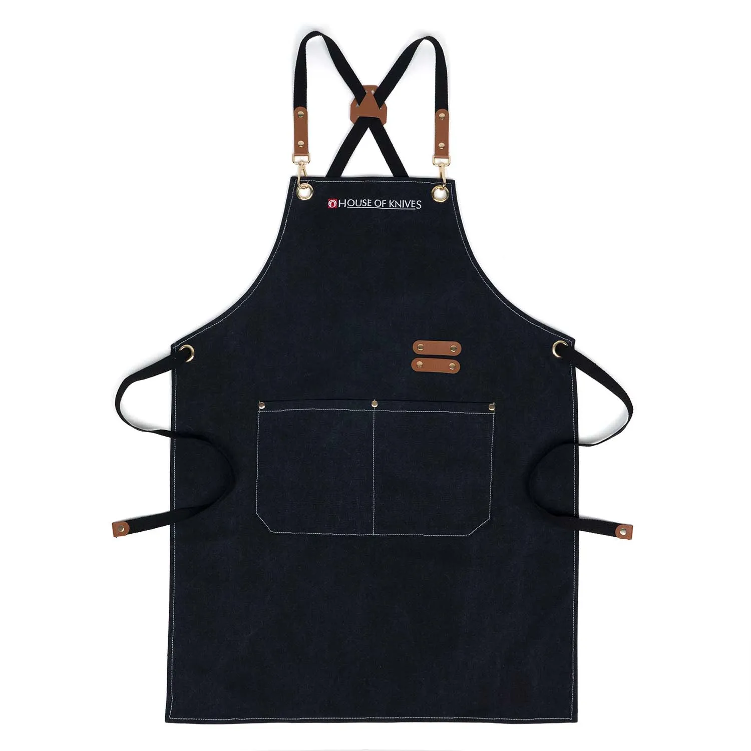 Black denim apron
