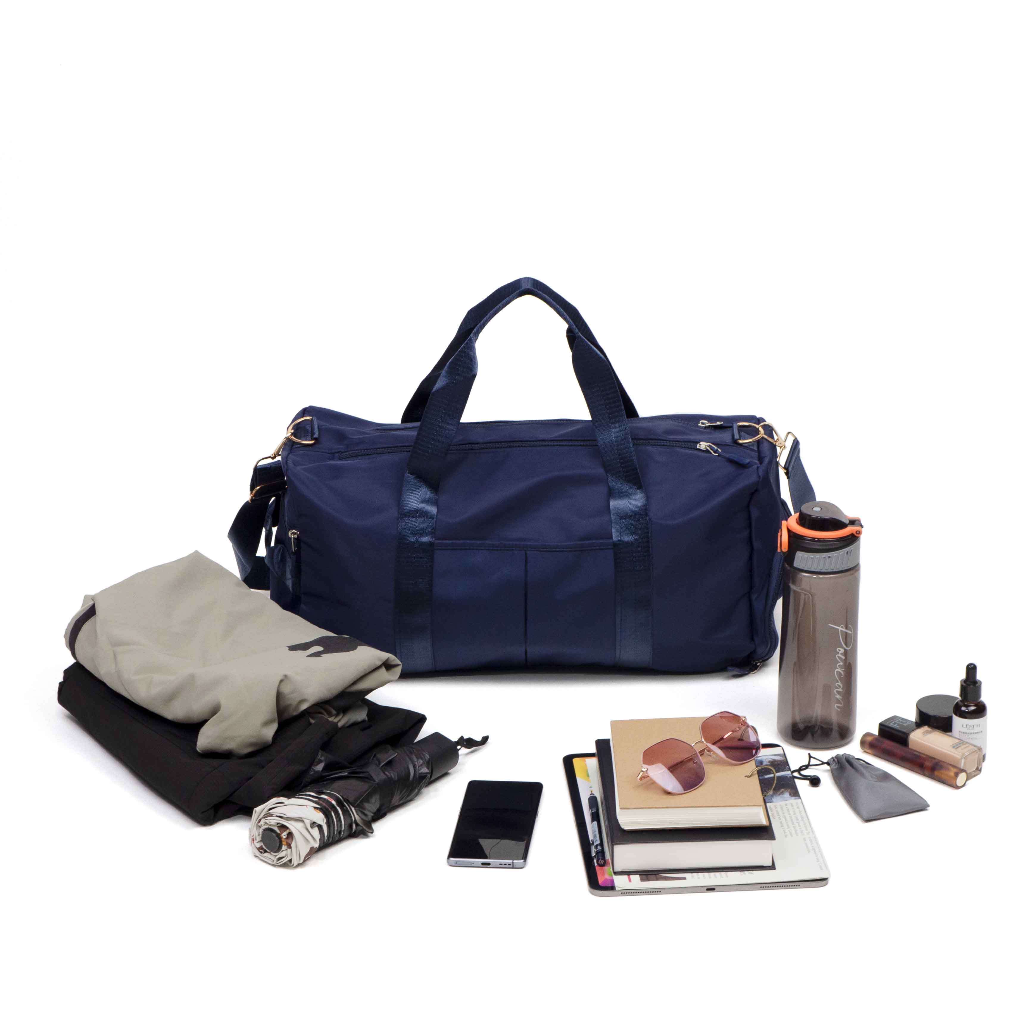 Shoulder Travel Duffel Bag With Shoe Bag 1