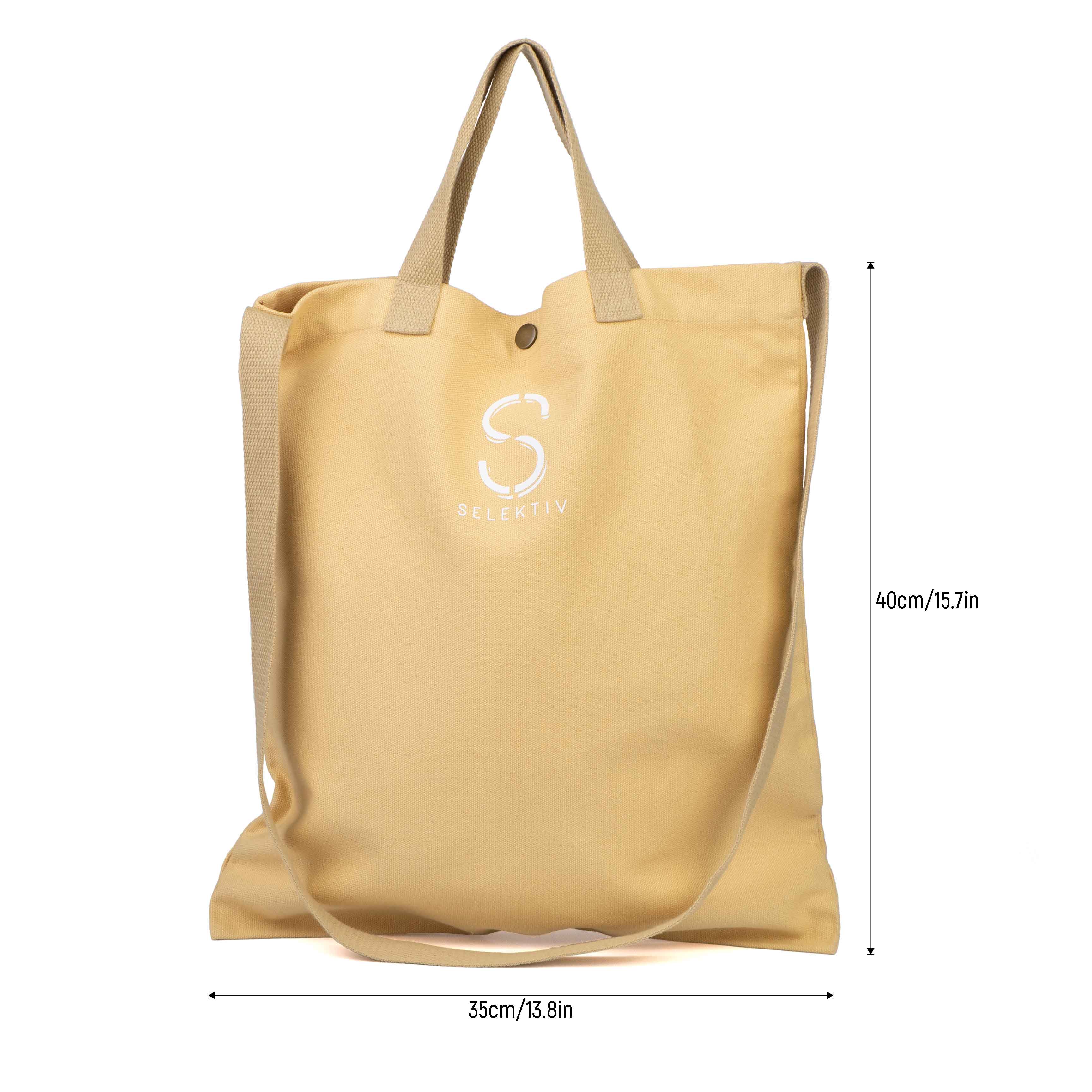 Custom logo canvas shoulder bag 1