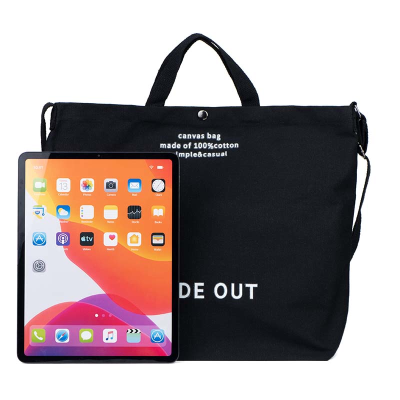 Canvas crossbody tote bag 1