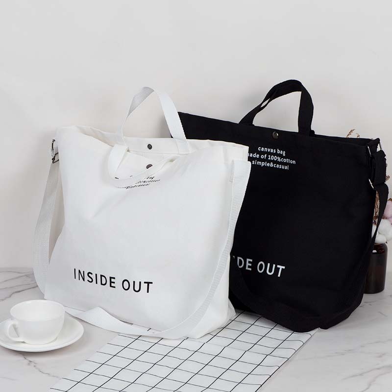 Canvas crossbody tote bag 1