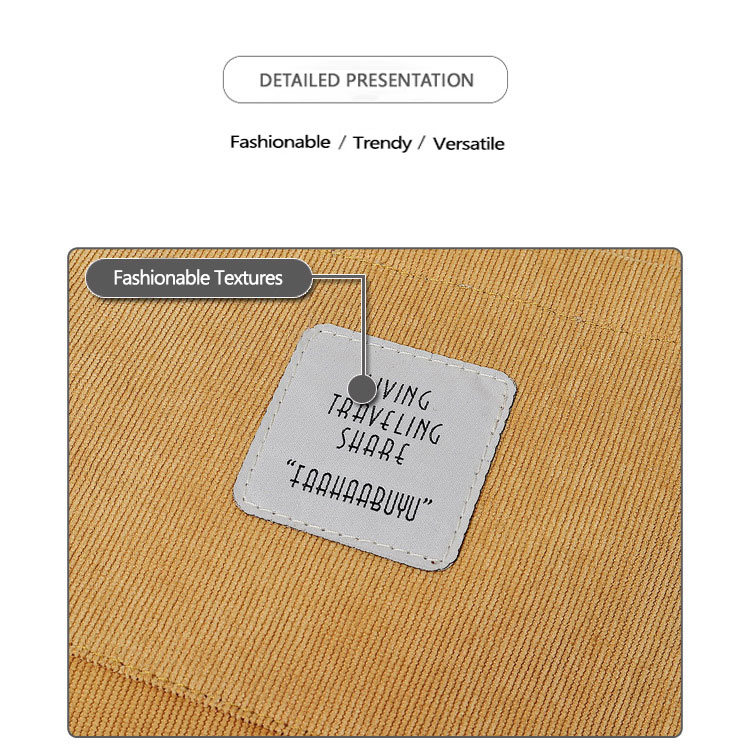 Custom Logo Crossbody Corduroy Tote Bag 1