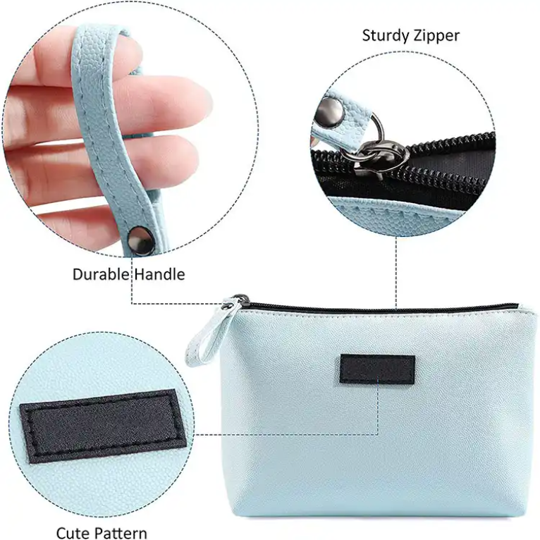 Wholesale PU Cosmetic Bag With Metal Zipper 1
