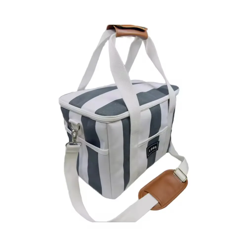 stripe cooler bag