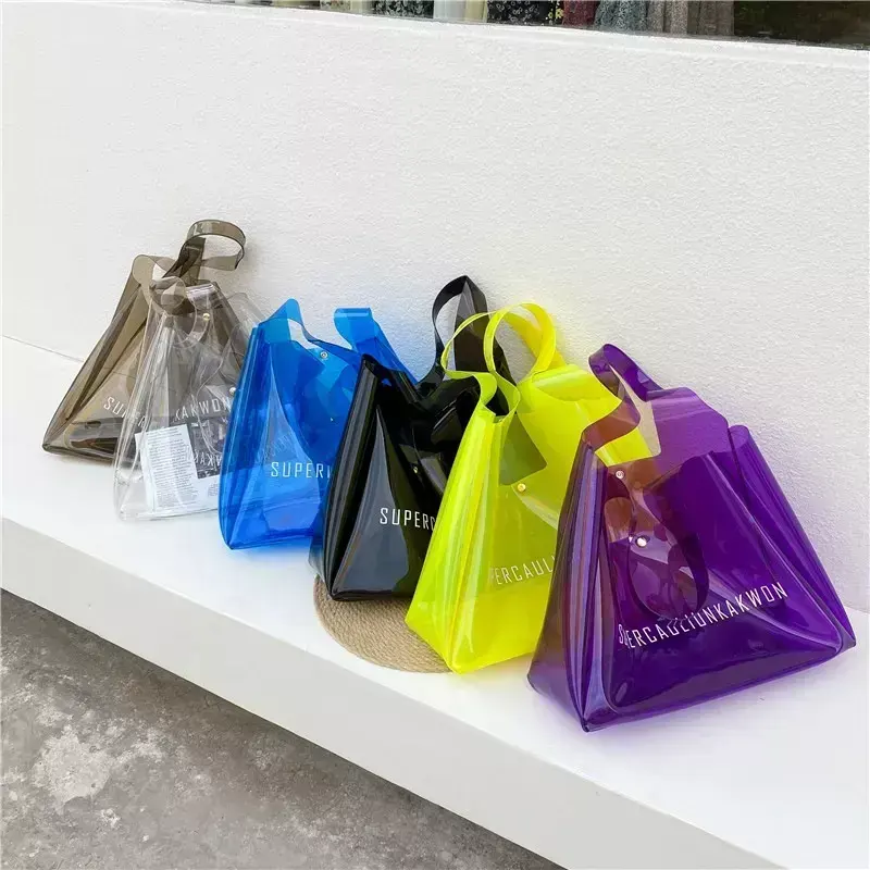 Transparent Clear Jelly Pvc Tote Bag 1