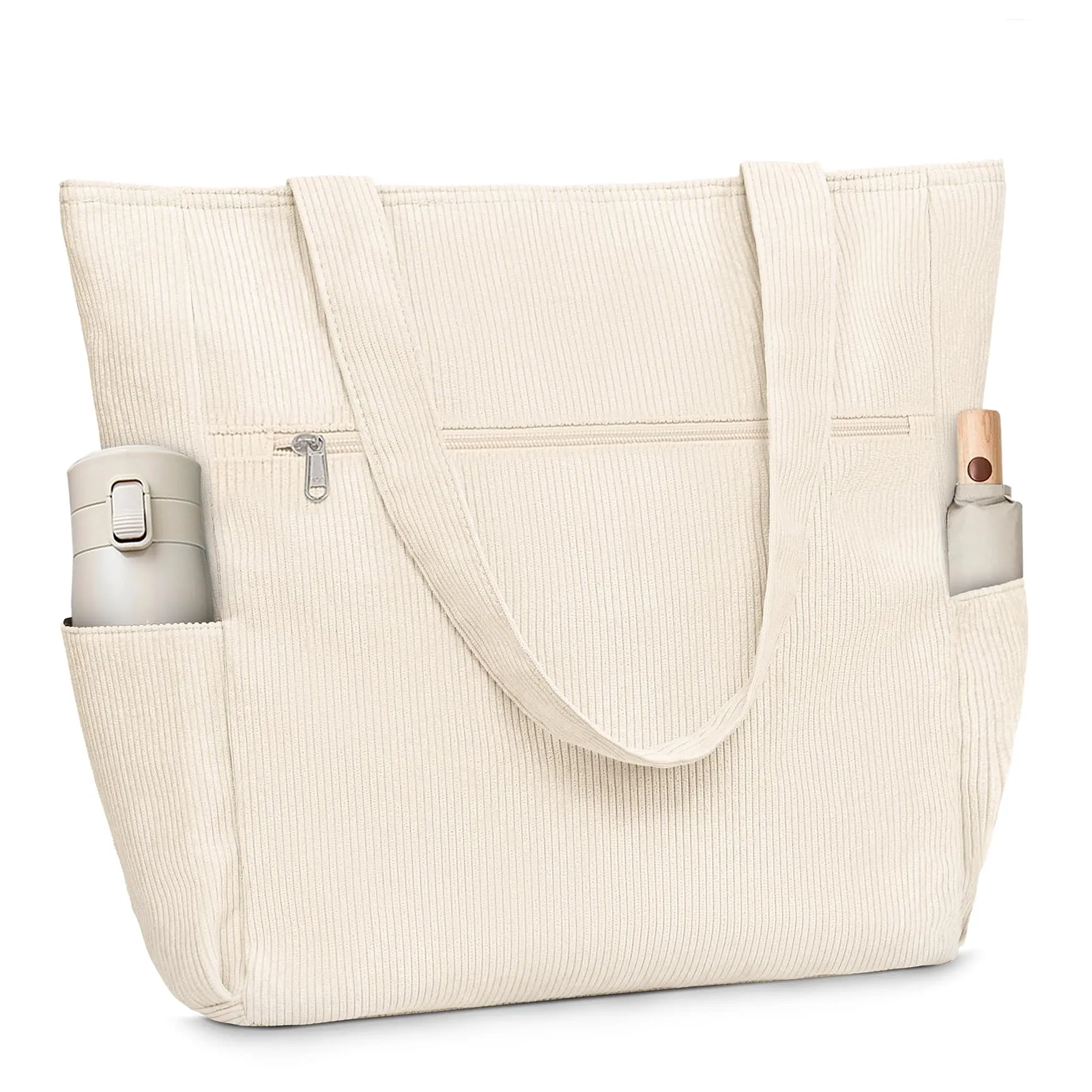 custom white corduroy bag