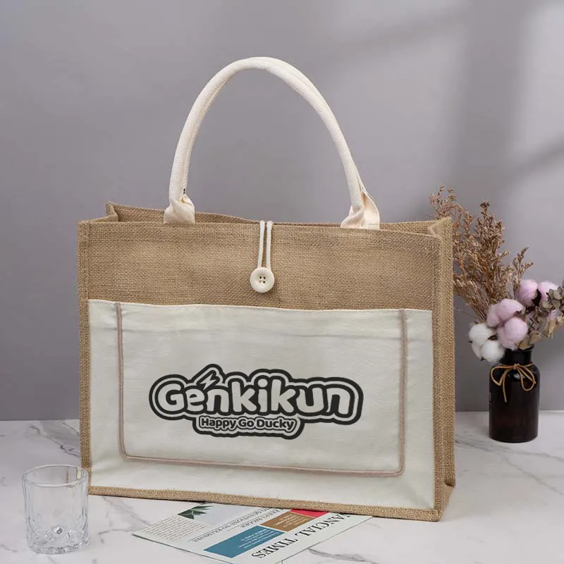 Personalized burlap tote bags 1