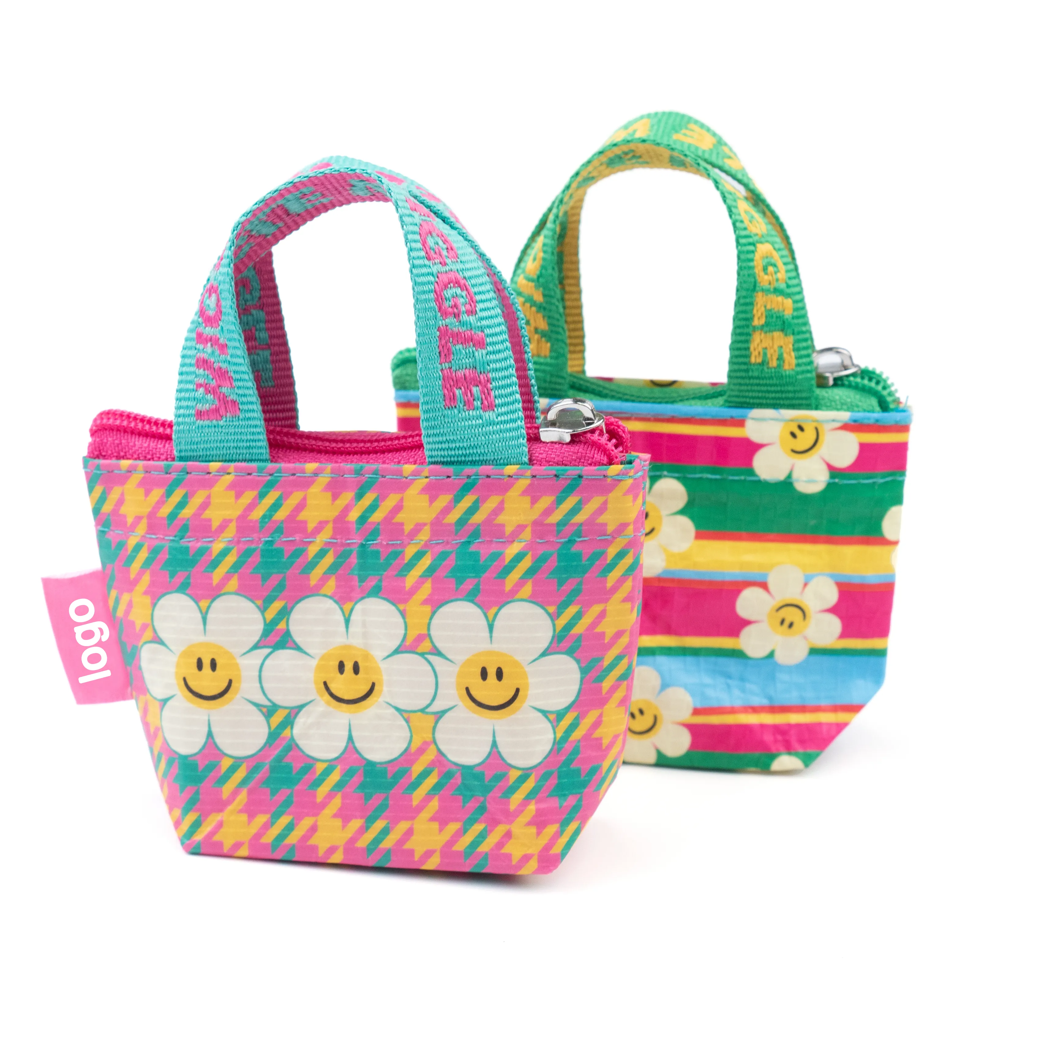 Two keychain tote bags