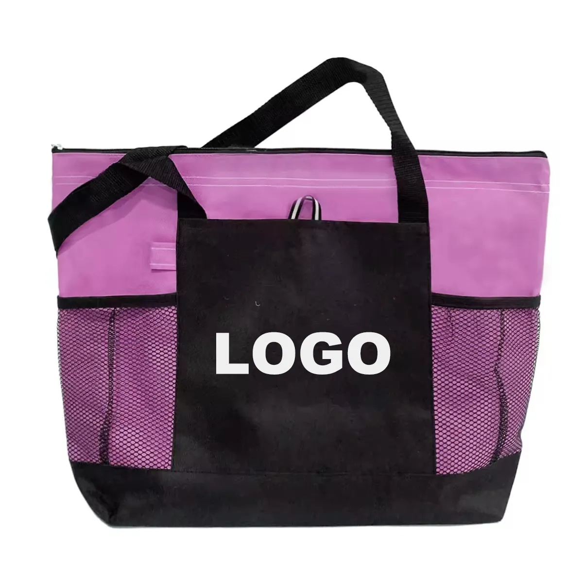 Pink Zippered Tote Bags