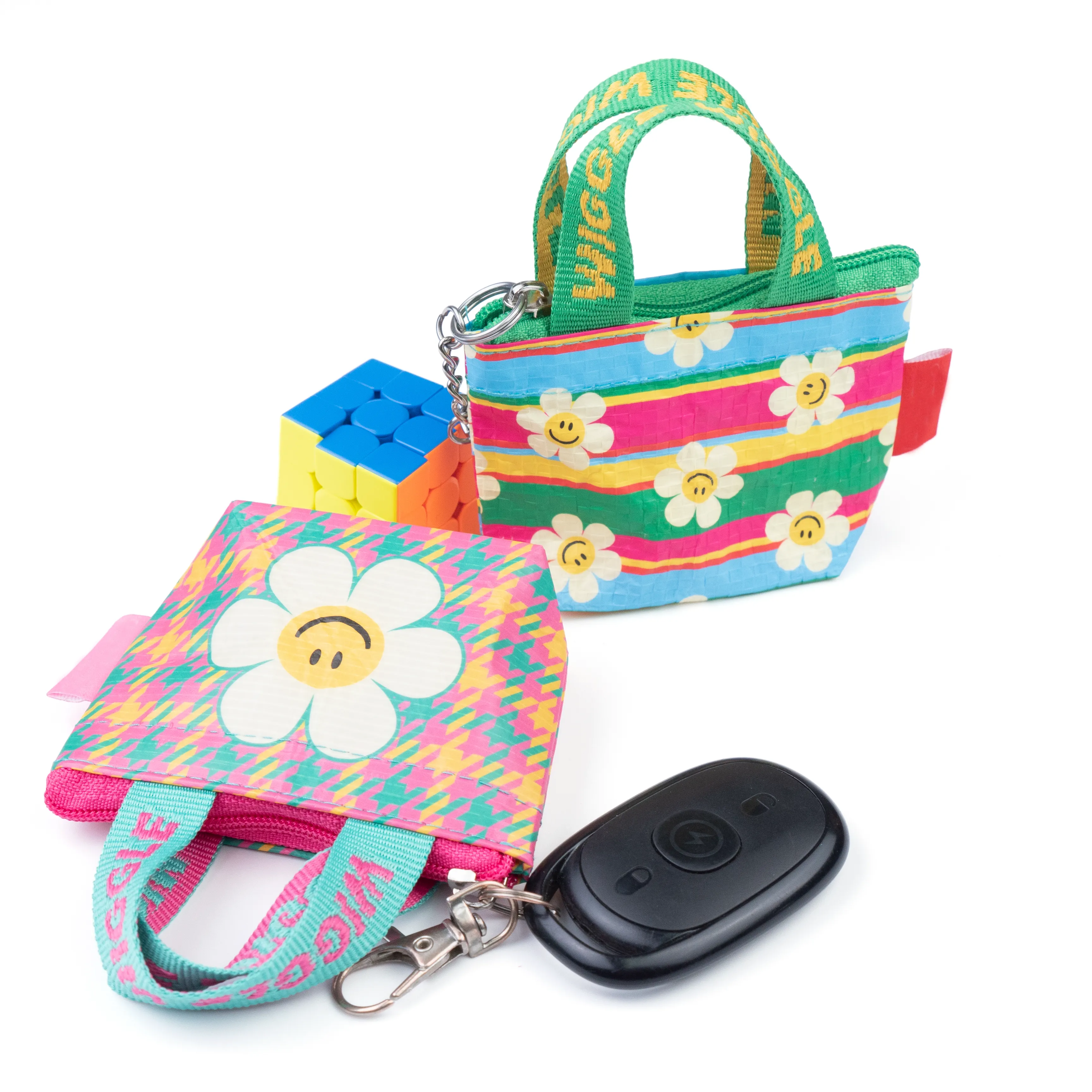 Two keychain pouches