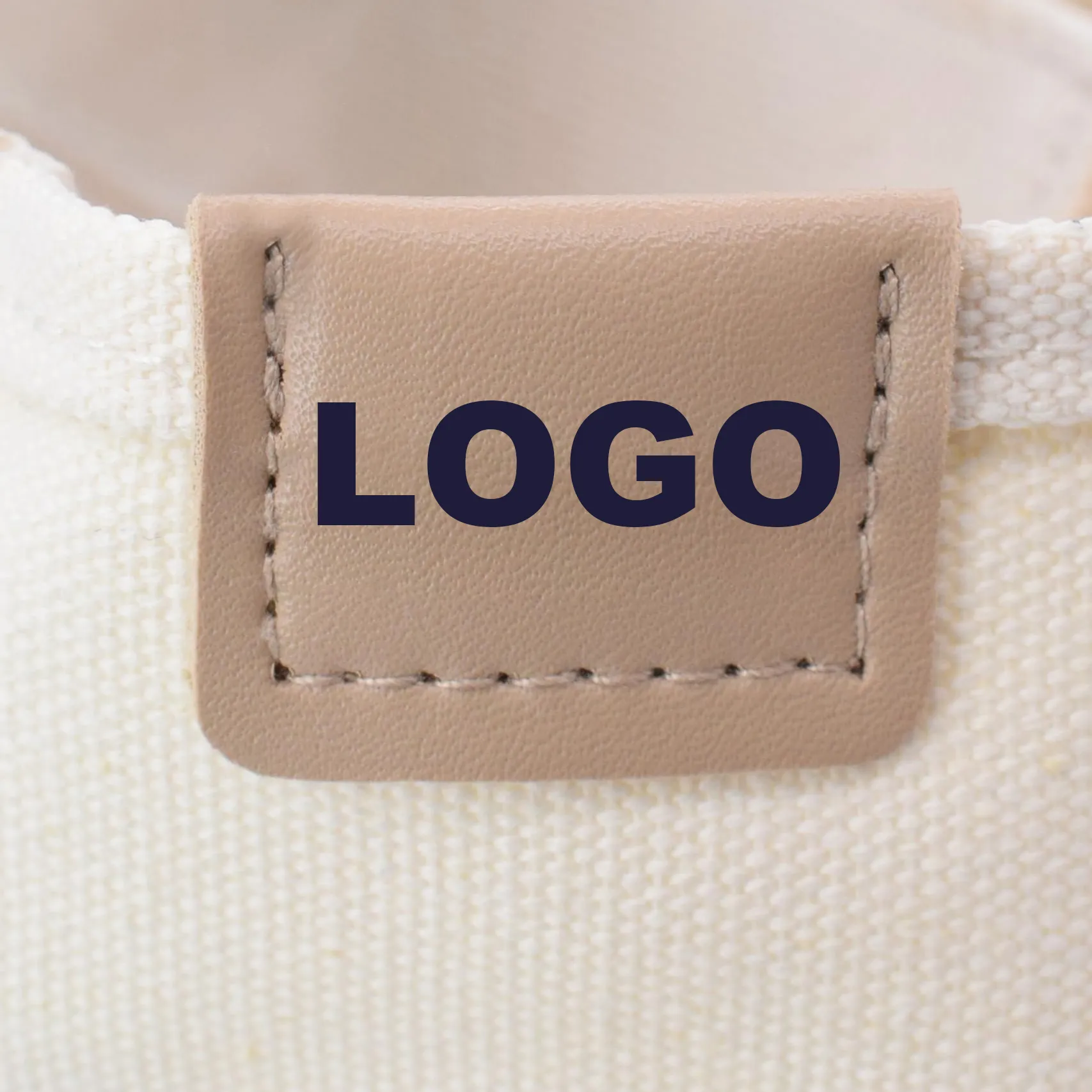 Eco-friendly canvas tote bag with logo patch for branding