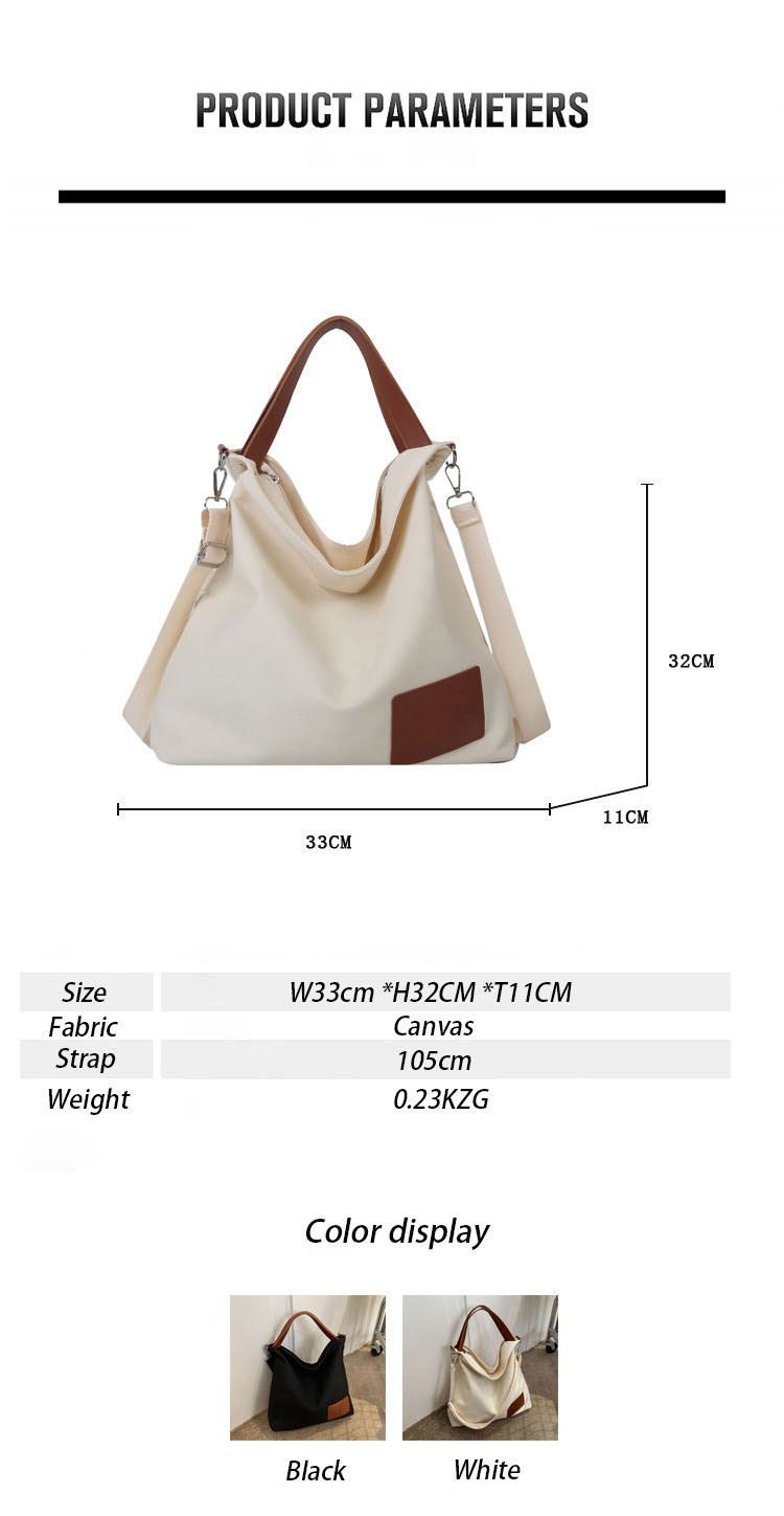 Custom Canvas Tote Bag With Pocket And Zipper 1