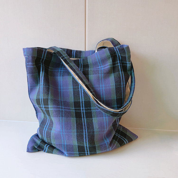 Check Canvas Tote Bag 1