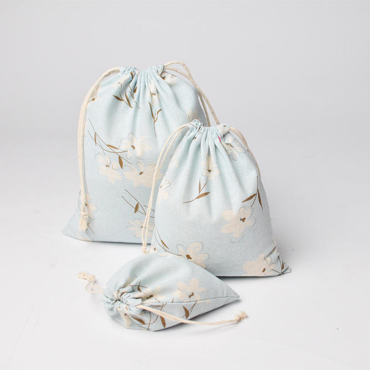 Customized Printed Canvas Drawstring Bag 1