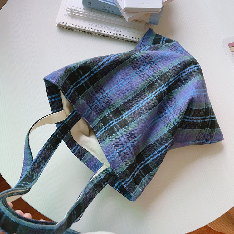 Check Canvas Tote Bag 2