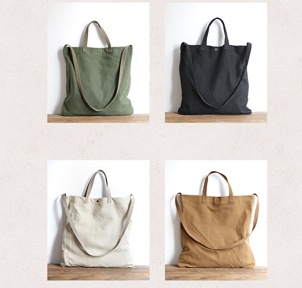 Canvas Tote Bag With Customized Color 3