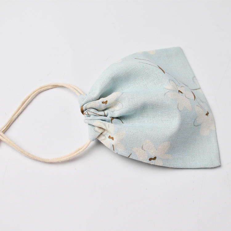 Customized Print Cotton Drawstring Bag 3