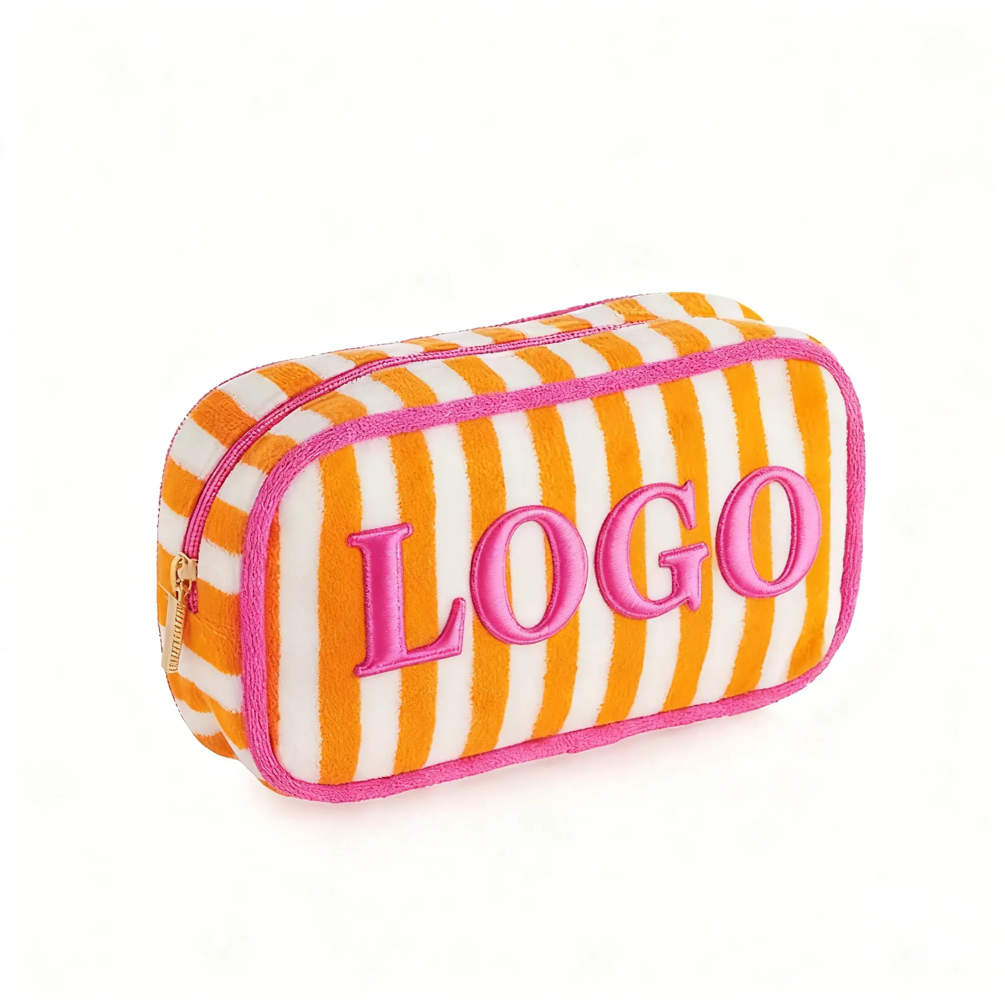Striped towel cloth makeup bag 1