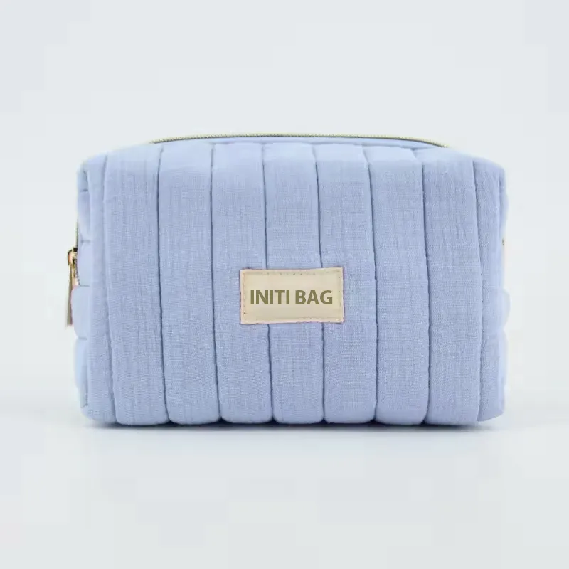 LIght blue cosmetic bag